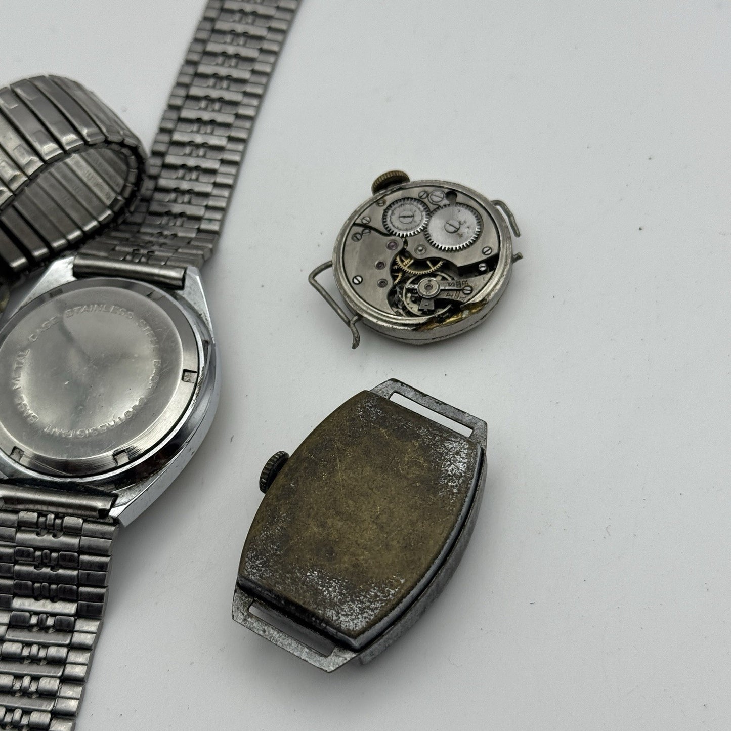 Bundle Of 4 Vintage Men’s Watches Mechanical Wind Up Job Lot Parts Repair Spares