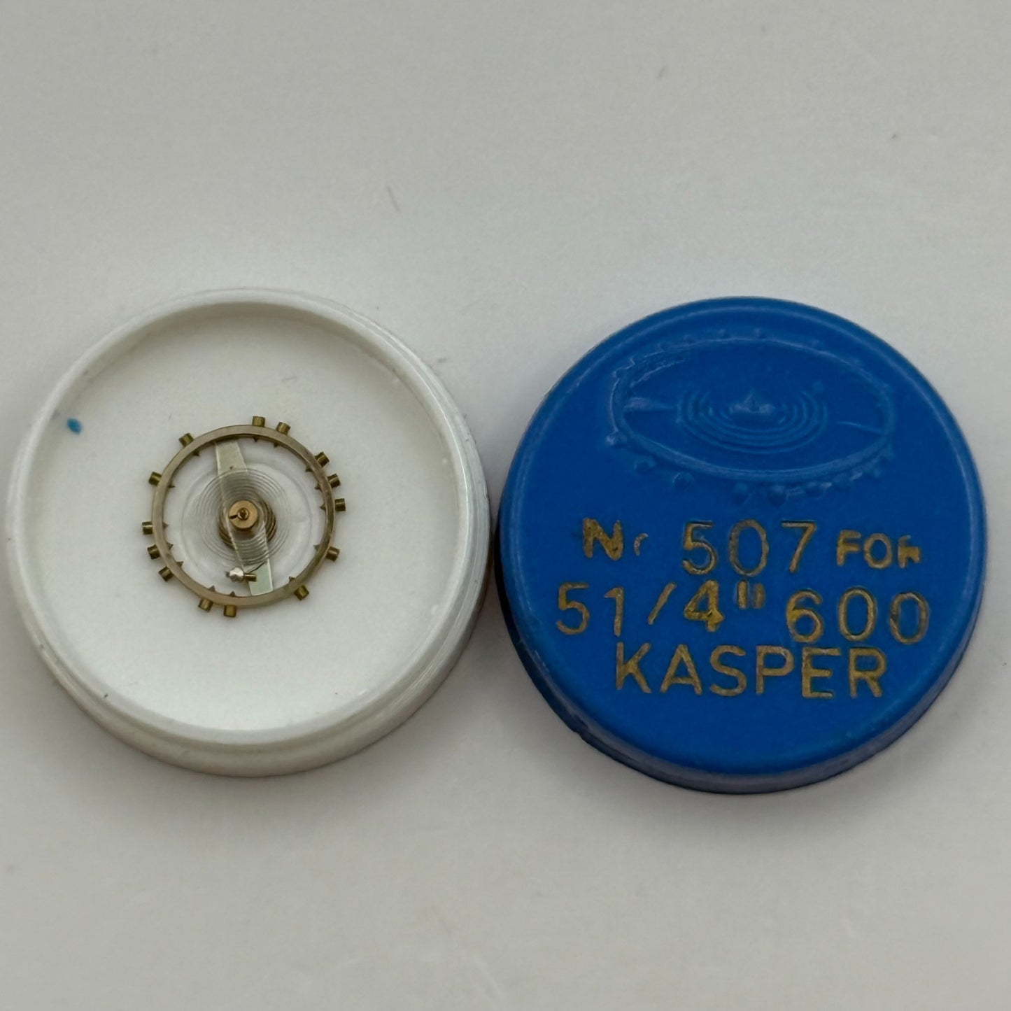 Kasper 600 Balance Wheel Complete And Spring 5 1/4''' 507 Watch Movement Parts 