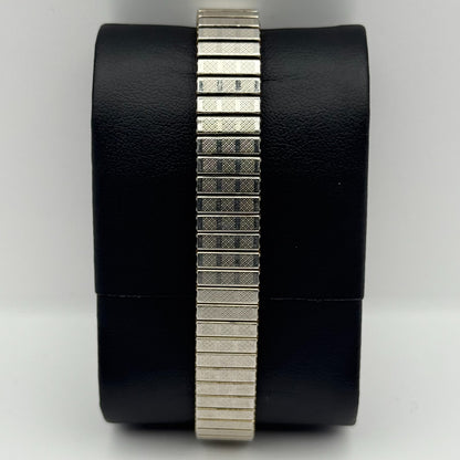 Citizen Ladies Quartz Watch White Dial Two Tone Stretch Band Japan Working 23mm