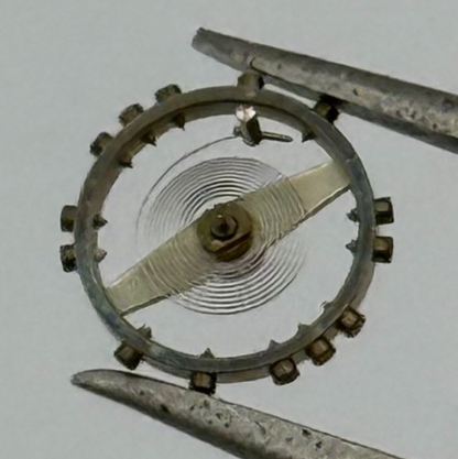 AS 1677 Balance Wheel Complete And Spring 5 1/2''' 1225 M Watch Movement Parts