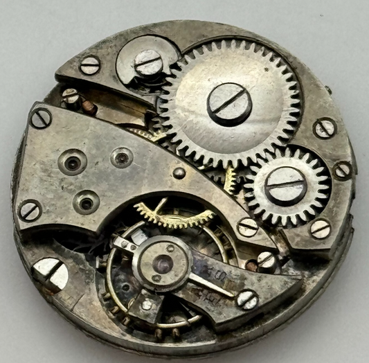 23.6mm Unidentified Porcelain Dial Trench Watch Movement Manual Wind FOR PARTS