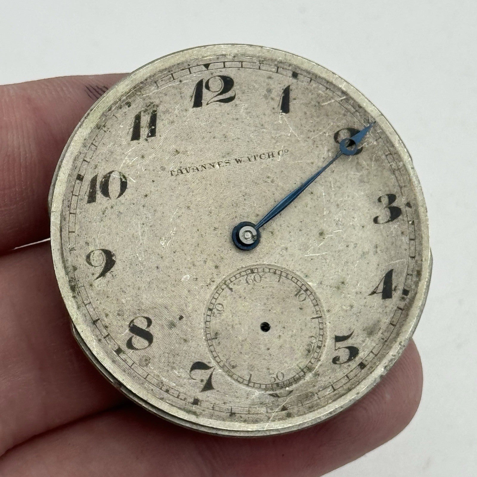 43mm Tavannes Watch Co Swiss Quality Vintage Pocket Watch Movement PARTS REPAIR