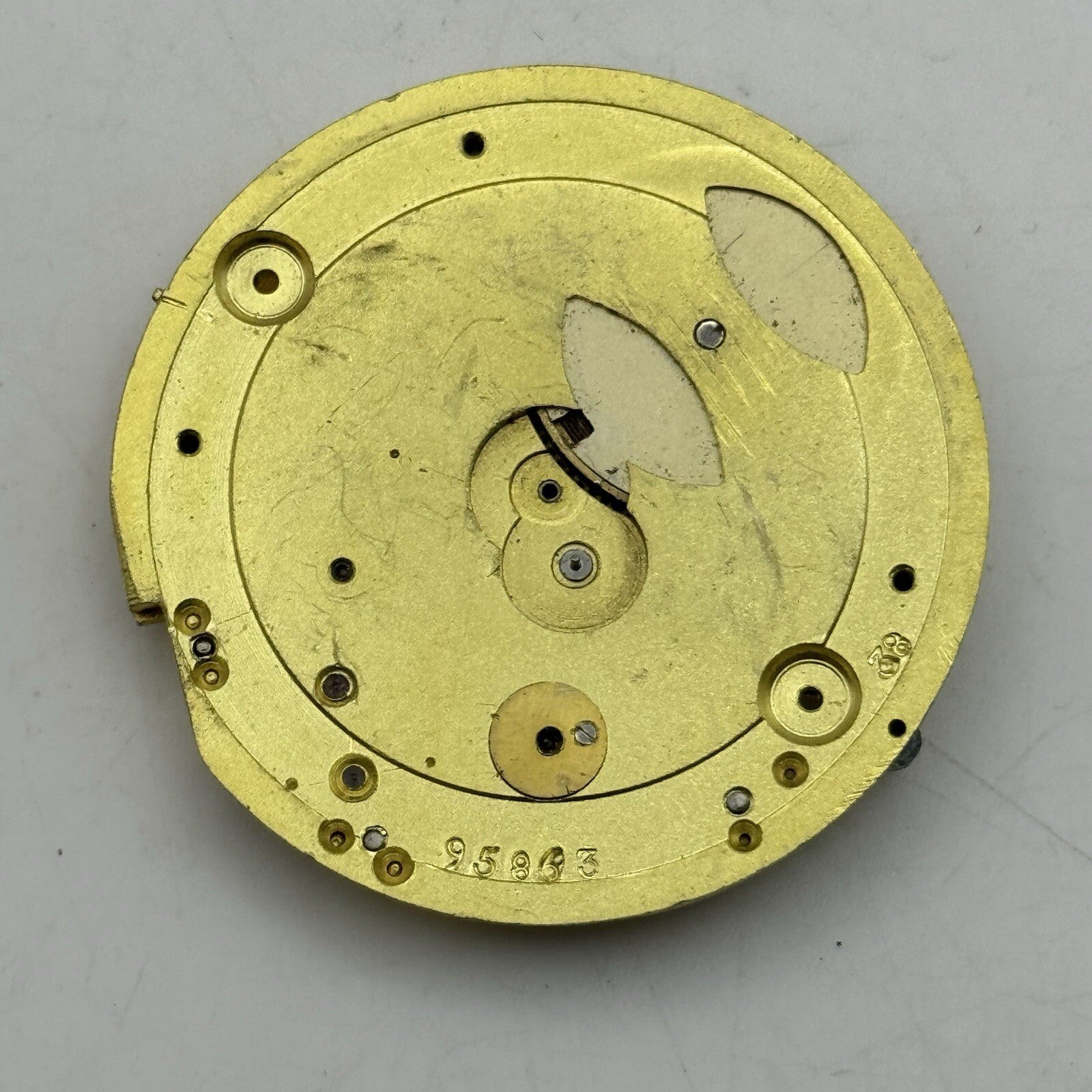 42.7mm Manual Wind Unidentified Quality Pocket Watch Movement FOR PARTS Restore
