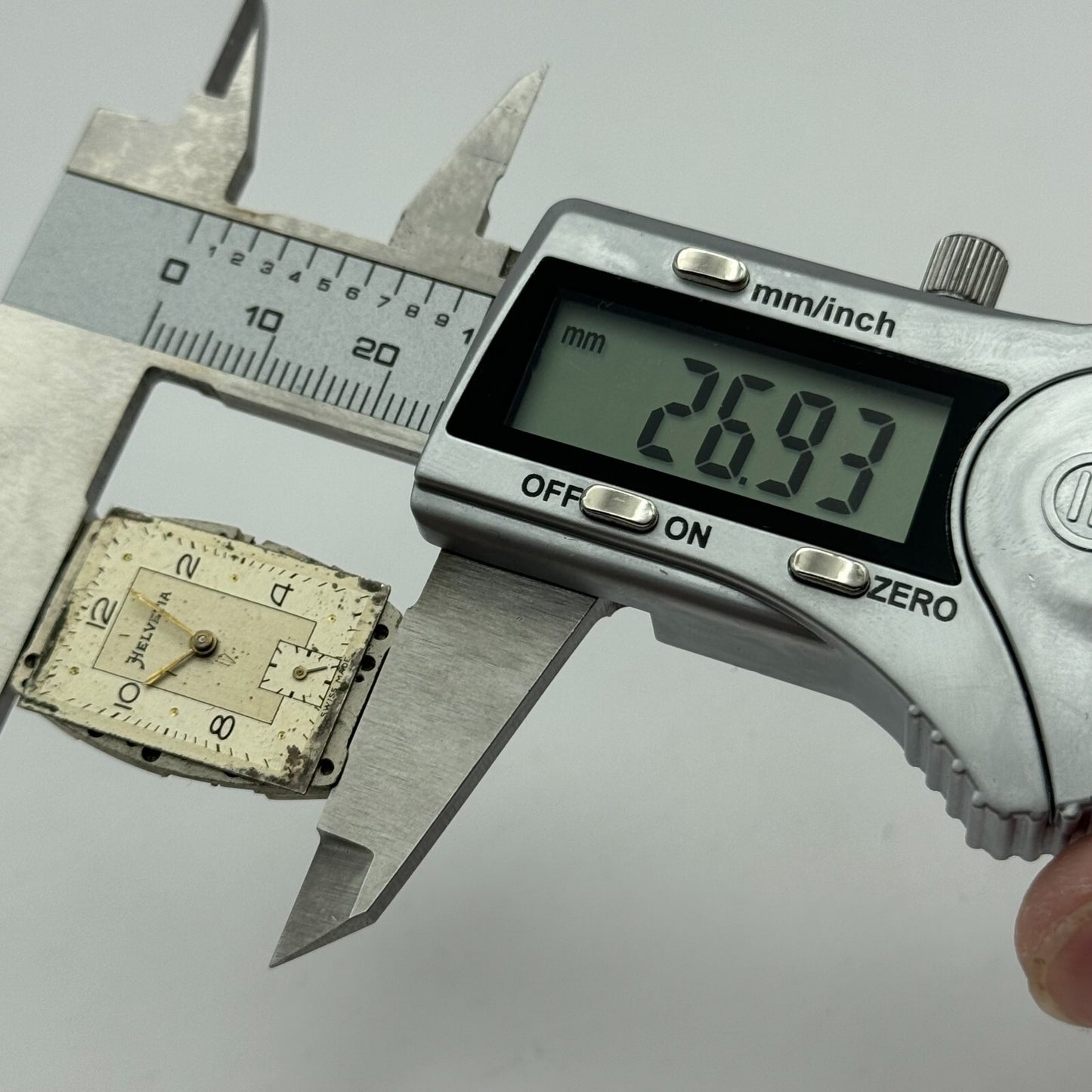 20mm Men's Helvetia 75A Tank Sub Seconds Watch Movement Manual Wind Swiss PARTS