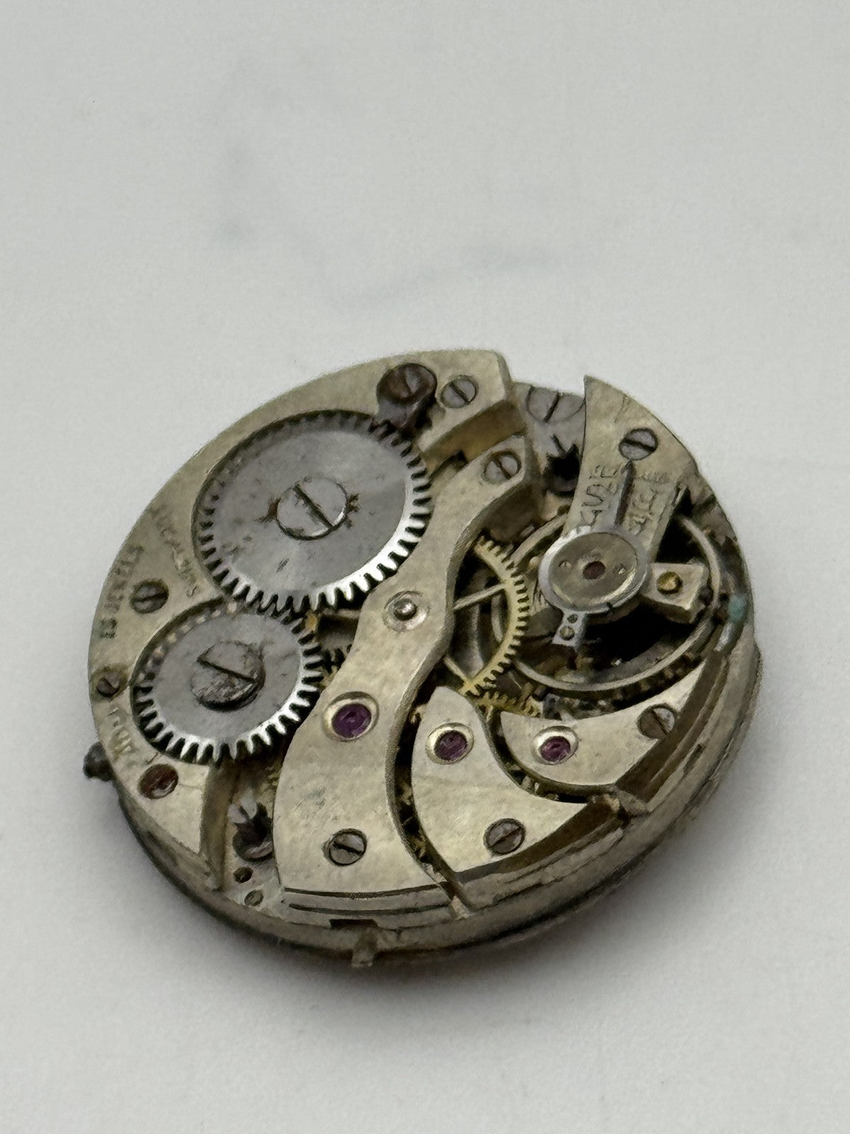 23.7mm Vintage Unidentified 15 jewels trench Manual Wind Watch Movement PARTS