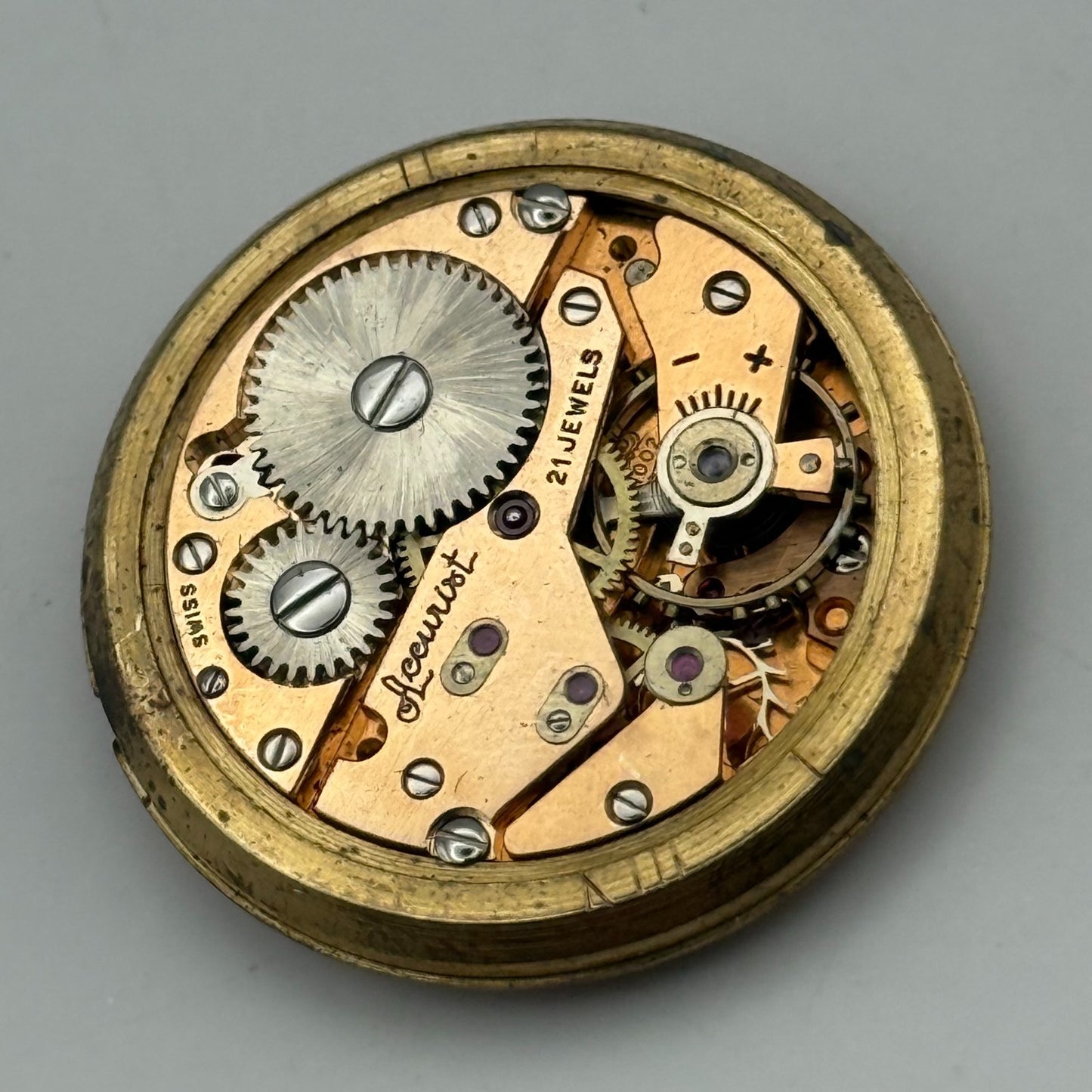 AS 1002 984 Watch Movement Accurist President Manual Wind Vintage Parts 29.7mm