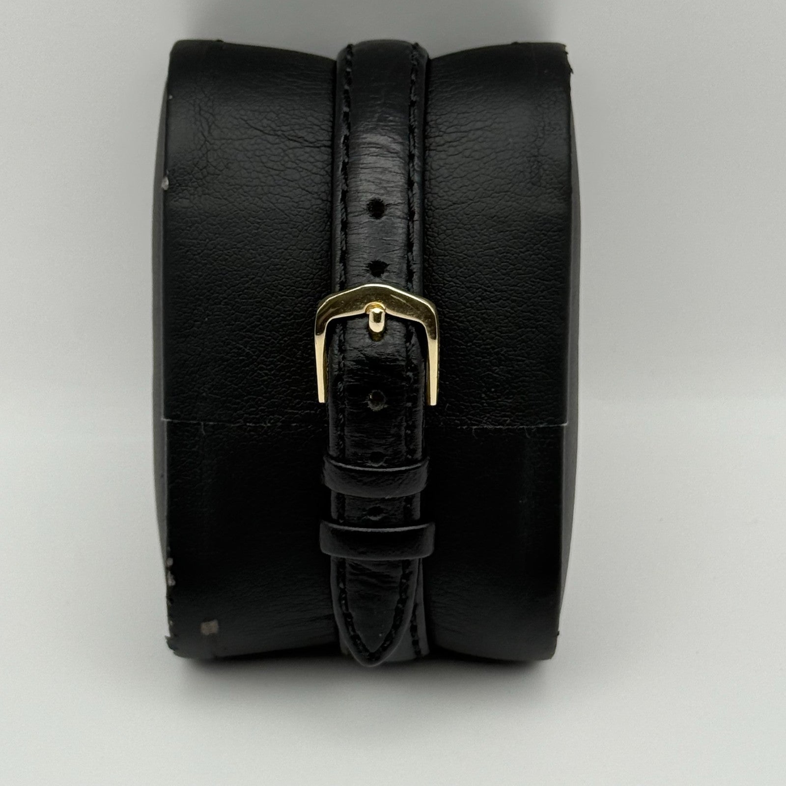 Sekonda Ladies Quartz Watch Gold Tone White Dial Leather Strap Working 25mm