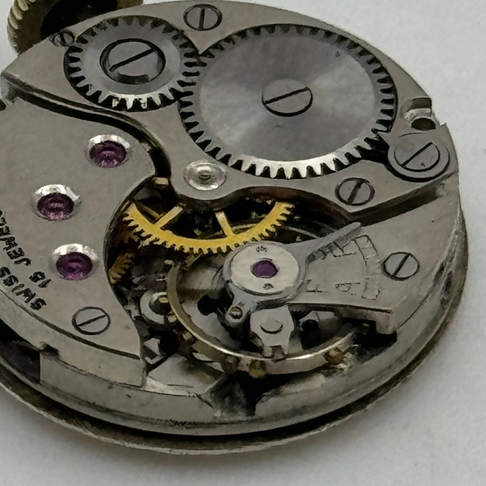 17.8mm Ladies Revue 49 Limit Swiss 15 Jewels Manual Wind Watch Movement PARTS