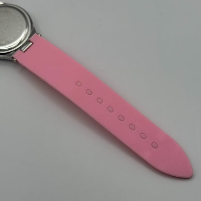 Eve Mon Crois Ladies Quartz Watch Pink Dial Crystal Accents Japan Working 36mm