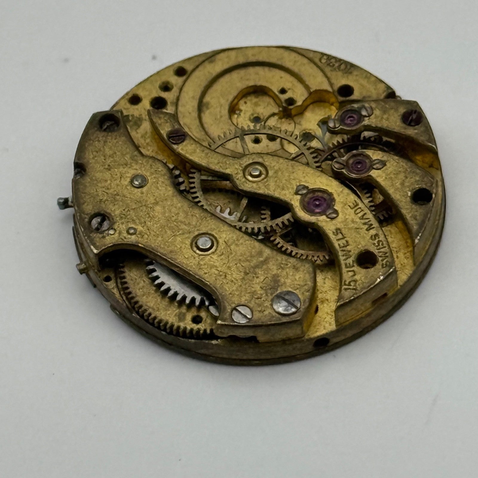 Longines 10.39 B&Co Baume Watch Movement Vintage Incomplete Parts Repair 21.6mm