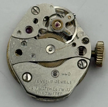 Oris 440  Watch Movement Manual Wind Vintage Swiss Parts Repair Spares 18.2mm