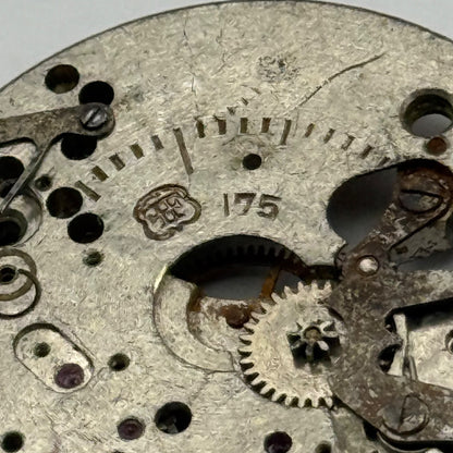 FHF 175 Watch Movement Manual Wind Vintage Swiss Incomplete Parts Repair 26.9mm