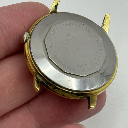 34mm Running Men’s Avia De Luxe Automatic Swiss Vintage Watch TO RESTORE / PARTS