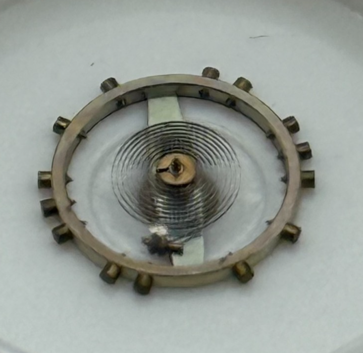 Kasper 600 Balance Wheel Complete And Spring 5 1/4''' 507 Watch Movement Parts 