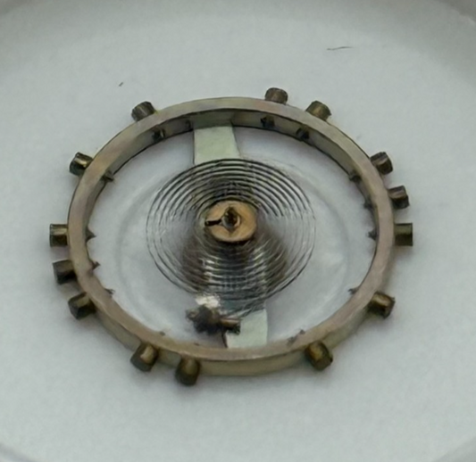 Kasper 600 Balance Wheel Complete And Spring 5 1/4''' 507 Watch Movement Parts 