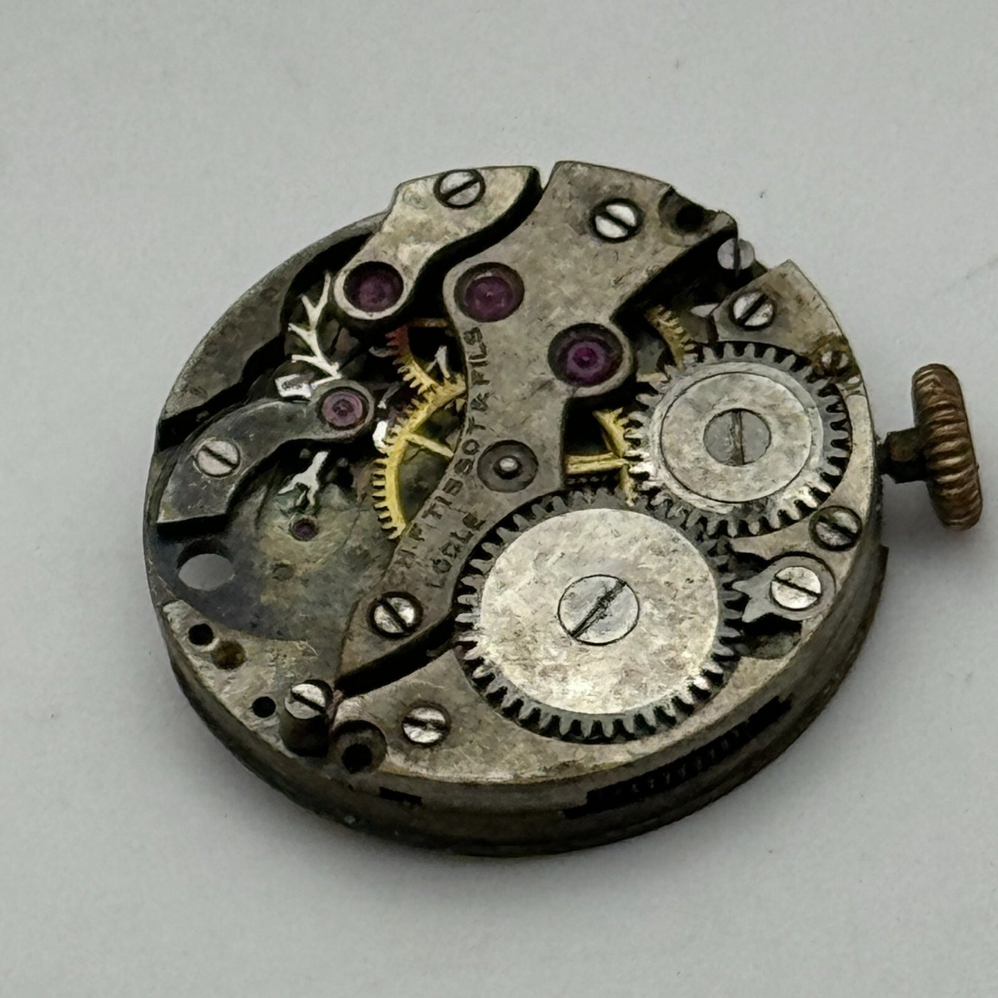 19.7mm C.H.F Tissot & Fils Locle Rare Early Manual Wind Watch Movement PARTS