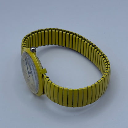 MAB Ladies Yellow Quartz Watch Stretch Band London Working 29mm New Battery