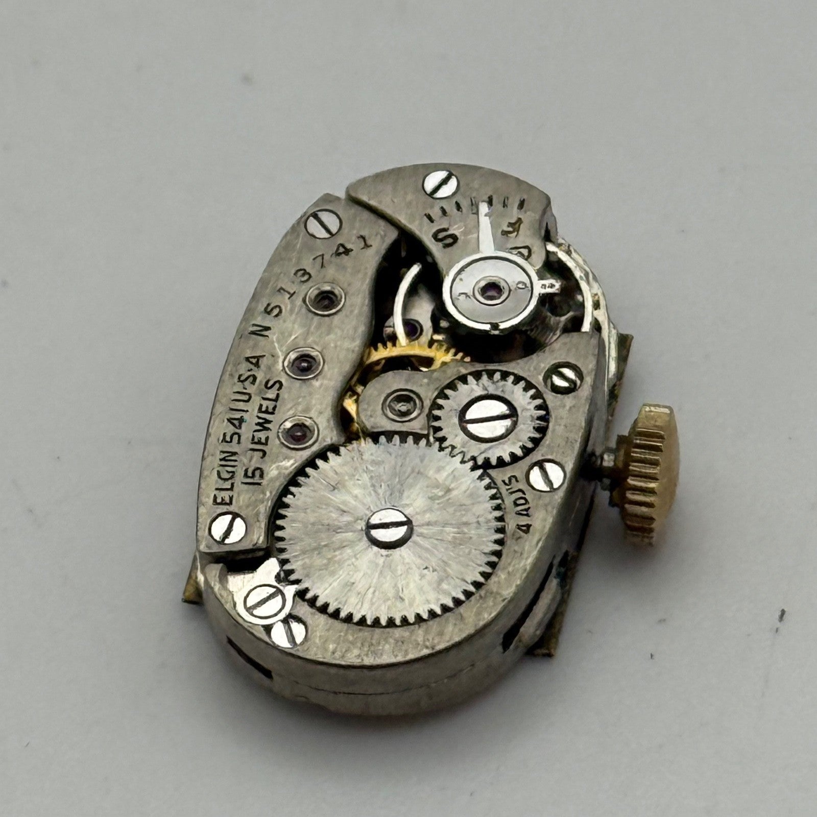 Elgin Grade 541 Model 2 Watch Movement 1951 21/0s American Parts Repair Ladies