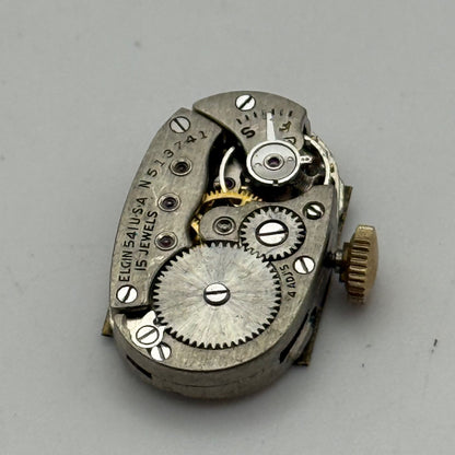 Elgin Grade 541 Model 2 Watch Movement 1951 21/0s American Parts Repair Ladies