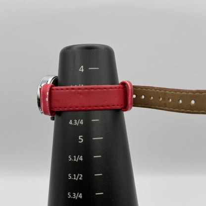 D for Diamond Unisex Kids Time Teacher Quartz Watch Red Strap Japan Working 23mm