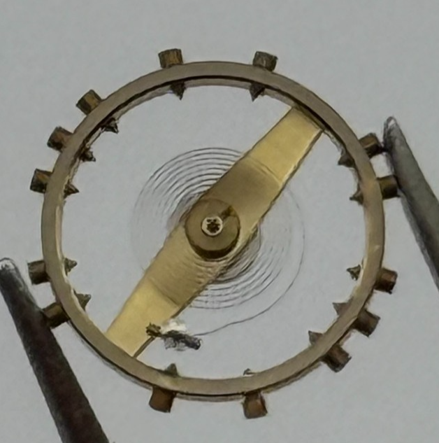 FHF 120 Balance Wheel Complete And Spring 6 3/4-8'''  205 Watch Movement Parts