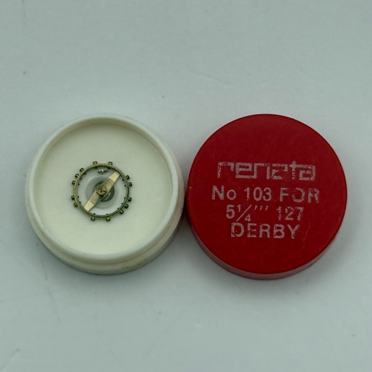 Derby 127 Balance Wheel Complete And Spring 5 1/4’’’ 103 Watch Movement Parts