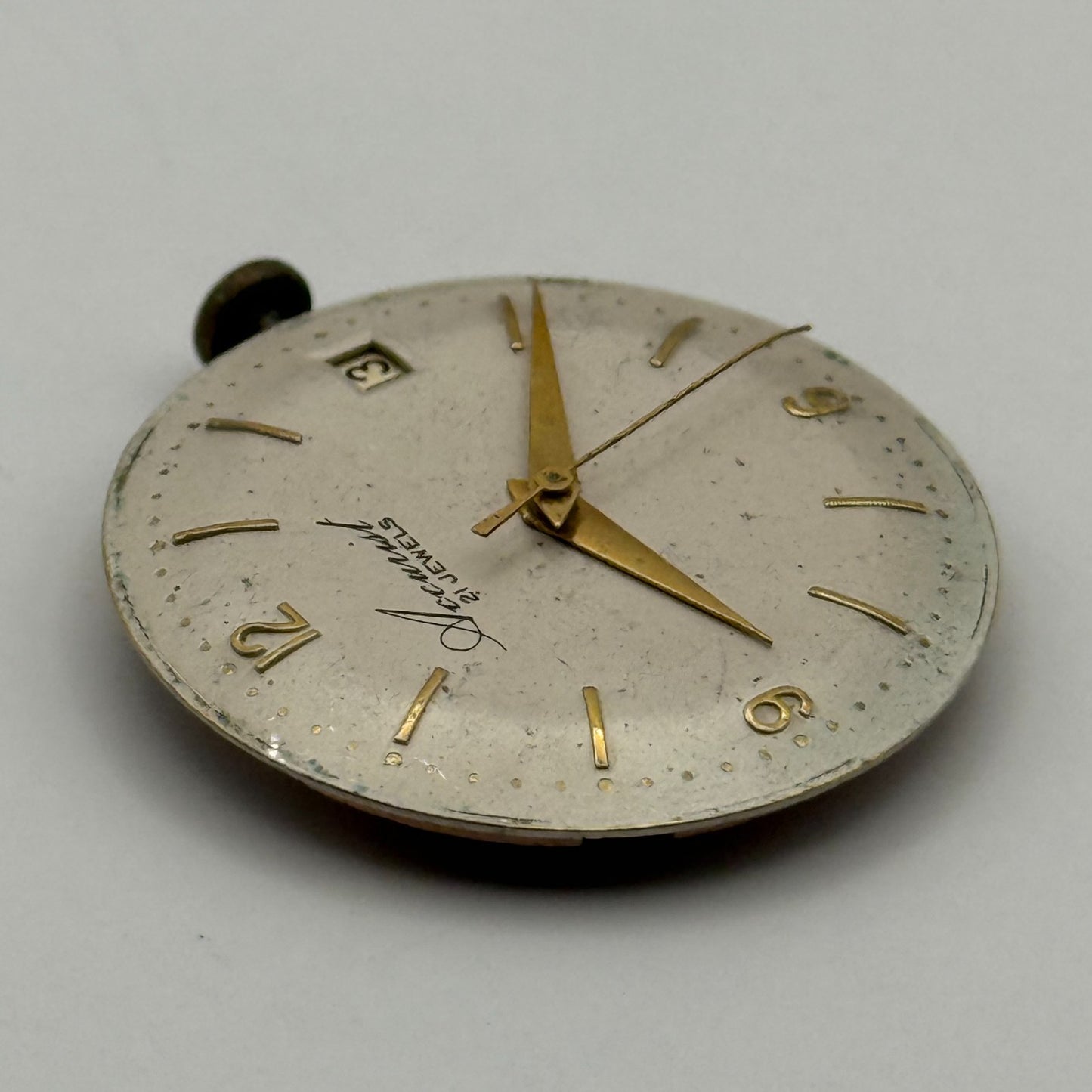 ETA 2409 Watch Movement Running Accurist Date Manual Wind Vintage Parts 25.8mm