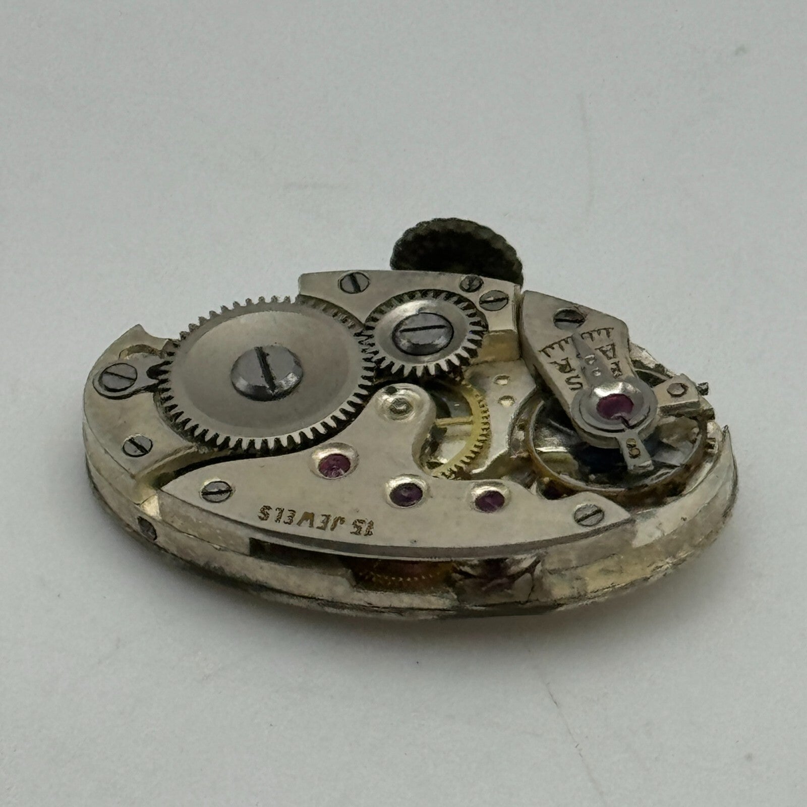 14.7mm ETA Oval 15 Jewels Swiss Manual Wind Watch Movement Vintage PARTS SPARES