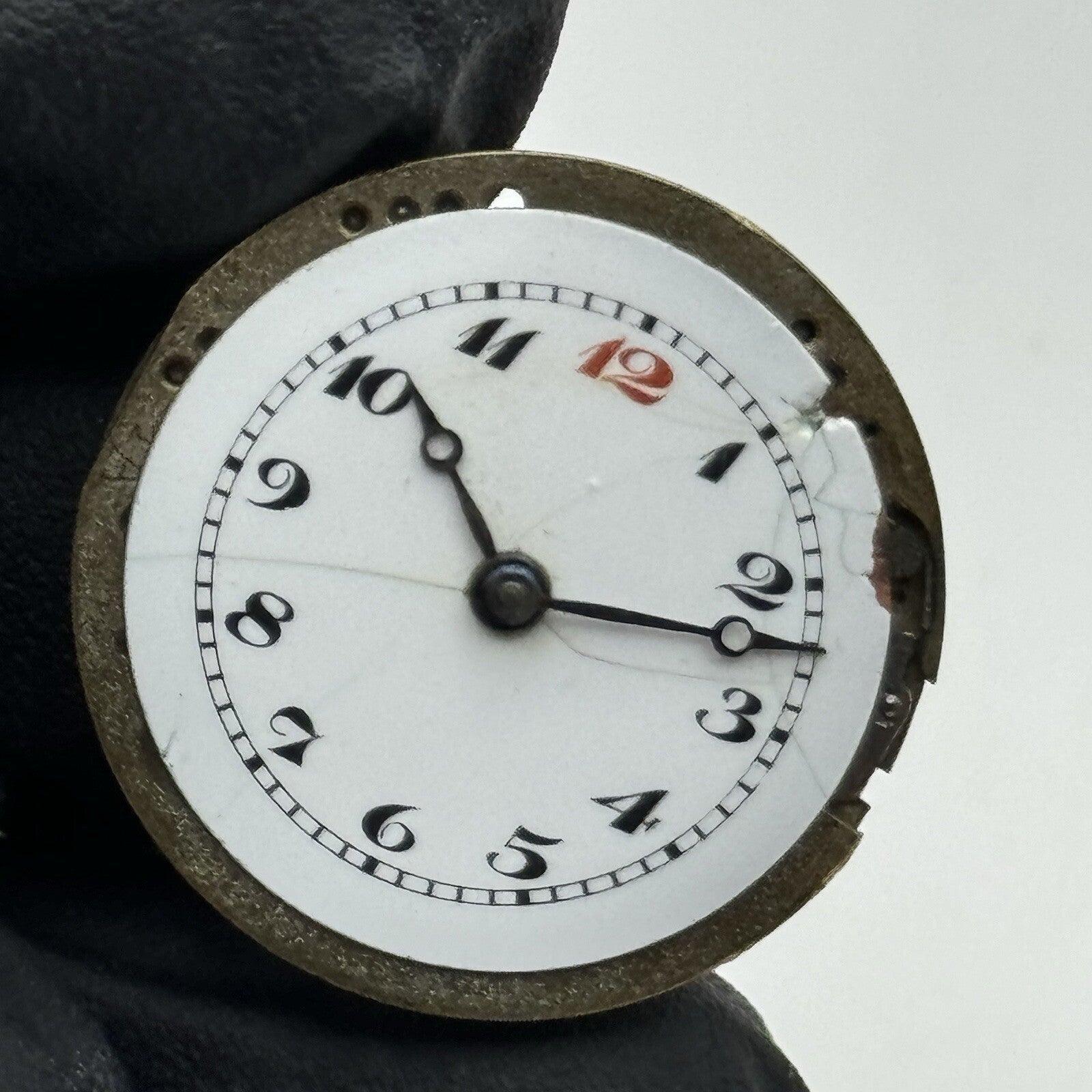 23.5mm Stauffer S S & Co Military Dial Movement Hands Swiss Parts Repair