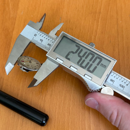 25mm Vintage Hinged Case Newmark Crescent England Nickel Chrome JD Watch PARTS