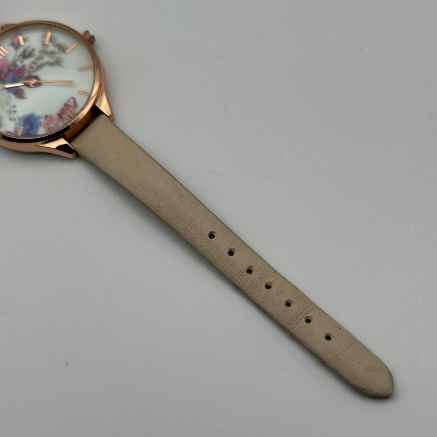 Elizabeth Rose Ladies Quartz Watch Floral Dial Rose Gold Tone Working 36mm