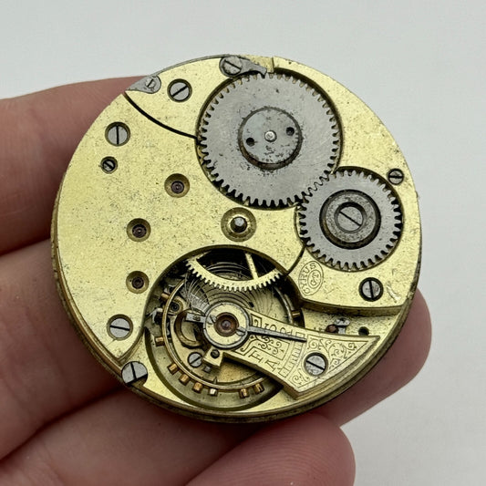 43.1mm Antique Open Face Cyrus GT Pocket Watch Movement PARTS REPAIR