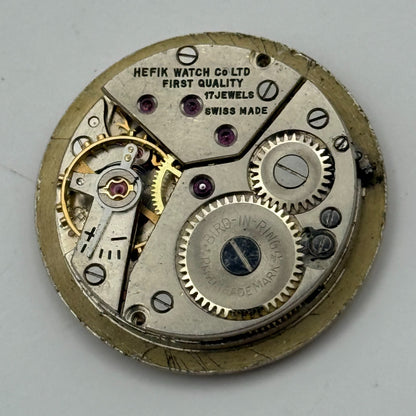 Peseux 170 Watch Movement Hefik Manual Wind Vintage Swiss Parts Repair 23.5mm