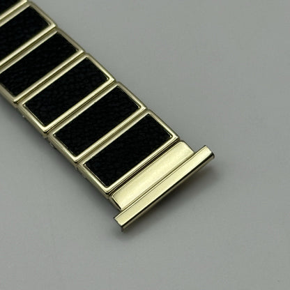 20mm Lug Rowi Fixo Flex Vintage New Old Stock NOS Expandable Strap Black Gold