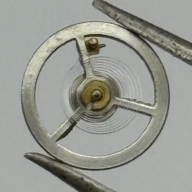 Ebosa 85 Balance Wheel Complete And Spring  132 M Watch Movement Parts  NOS