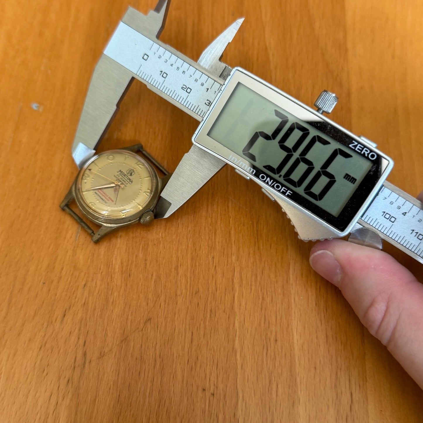 32mm Vintage Mortima 25 Jewels Unbreakable Spring Manual Wind Swiss Watch PARTS