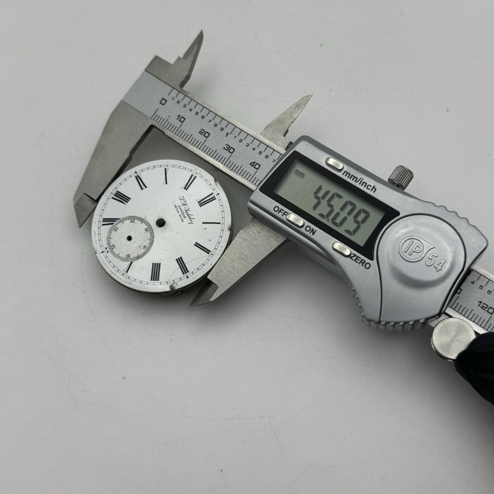 45mm Manual Wind Antique Key Wound J B Yabsley Pocket Watch Movement FOR PARTS
