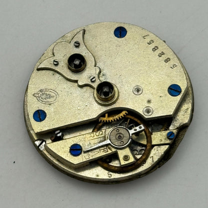 36.2mm Antique Unidentified Key Wound Pocket Watch Movement PARTS REPAIR SPARES