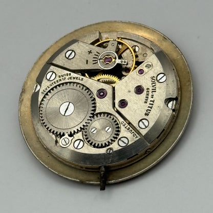 Solvil et Titus Peseux 330 Watch Movement Manual Wind Vintage Swiss Parts 25.9mm