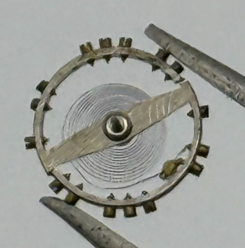 Peseux 100 Balance Wheel Complete And Spring 5 1/4''' 275 Watch Movement Parts 