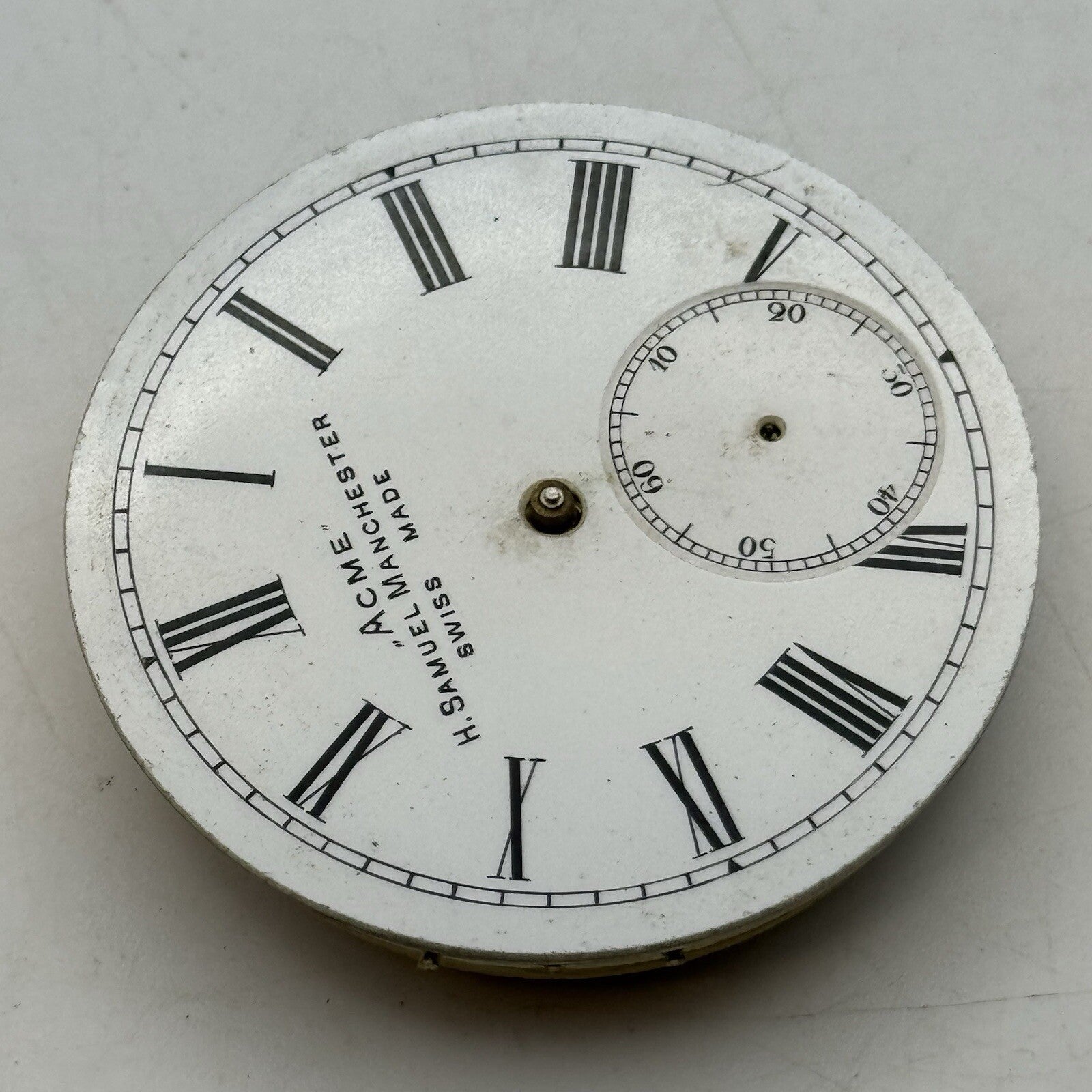 43.4mm H Samuel Patent Balance Pocket Watch Movement Parts Repair Restoration