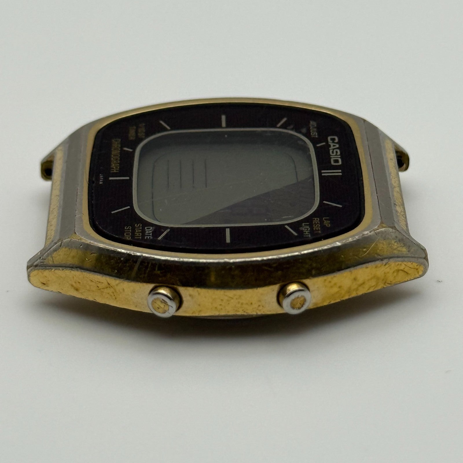 Casio Men's Chronograph Quartz Watch 56QGS-38 Gold Tone Japan 35mm PARTS REPAIR