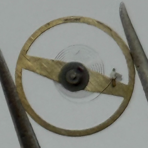 ST 69 Balance Wheel Complete And Spring 6 3/4 8''' 1155 Watch Movement Parts NOS