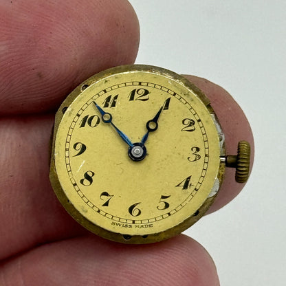 19.7mm Buren Eldis 15 Jewels Manual Wind Watch Movement Swiss Vintage PARTS