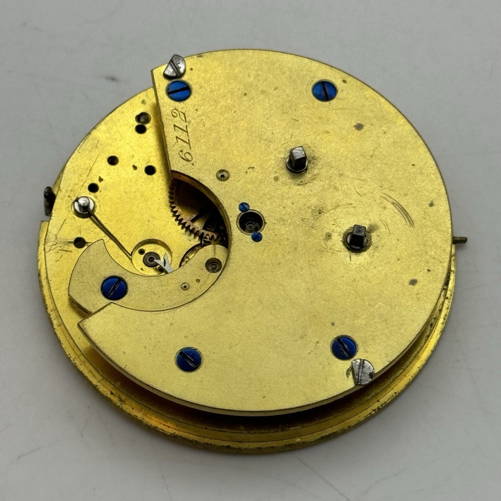 49.7mm W.A Quality No Balance Pocket Watch Movement FOR PARTS Restore