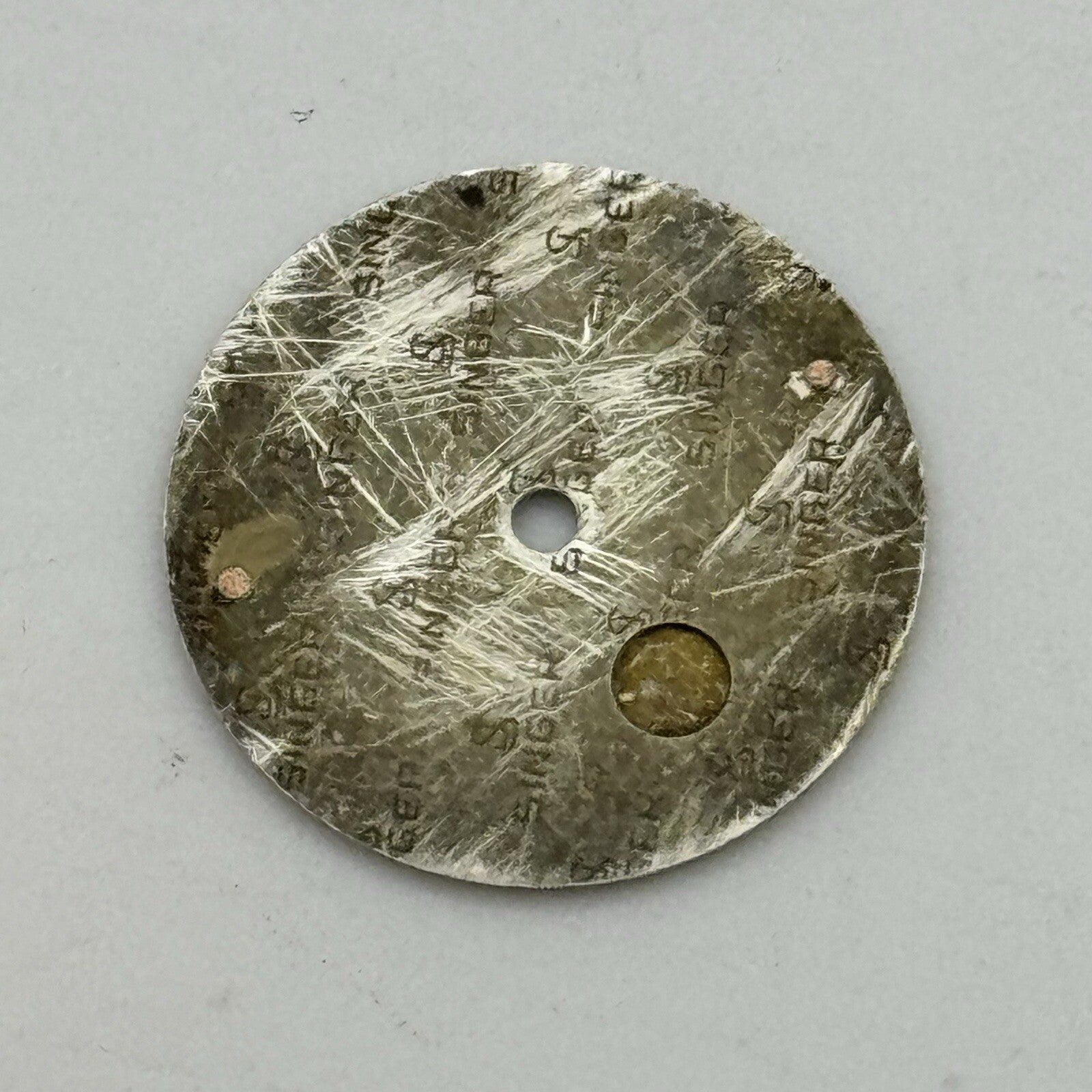 17.5mm Vintage Circular Geneve Omega Ladies Silver Tone Watch Dial Spares Parts