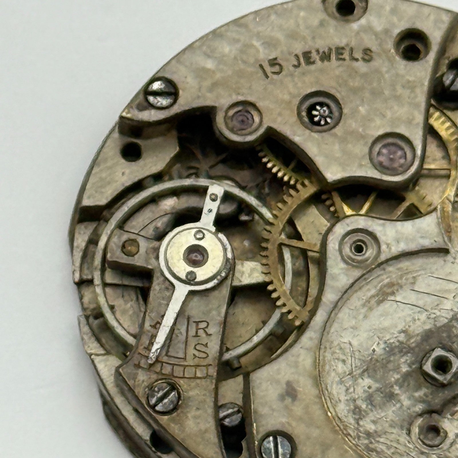 FEF Trench 15 Jewels Watch Movement Manual Wind Vintage Parts Repair 29.5mm