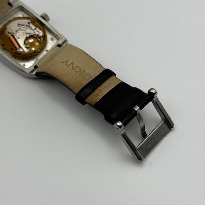 DKNY NY-1316 Quartz Watch Date Dial Black Leather Strap 34mm PARTS REPAIR