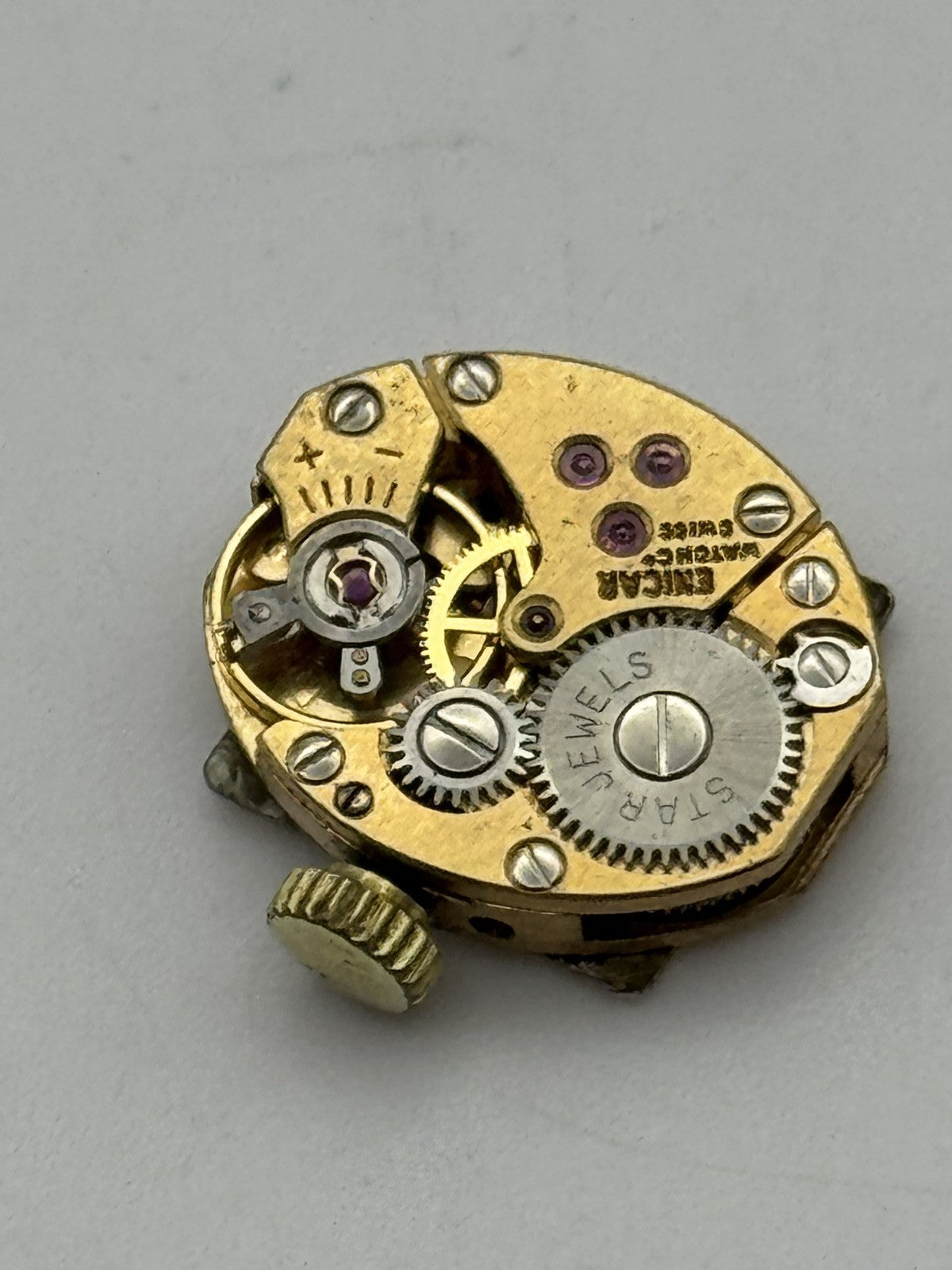 12.9mm Running Vintage Enicar Ultrasonic AR 678 Star Jewels Watch Movement PARTS