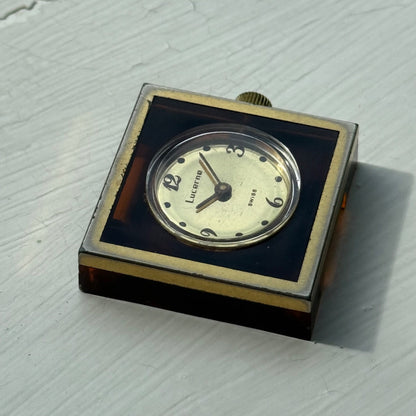 32mm Vintage Square Lucerne Acrylic Case EB 8461 Manual Wind Swiss Watch - PARTS